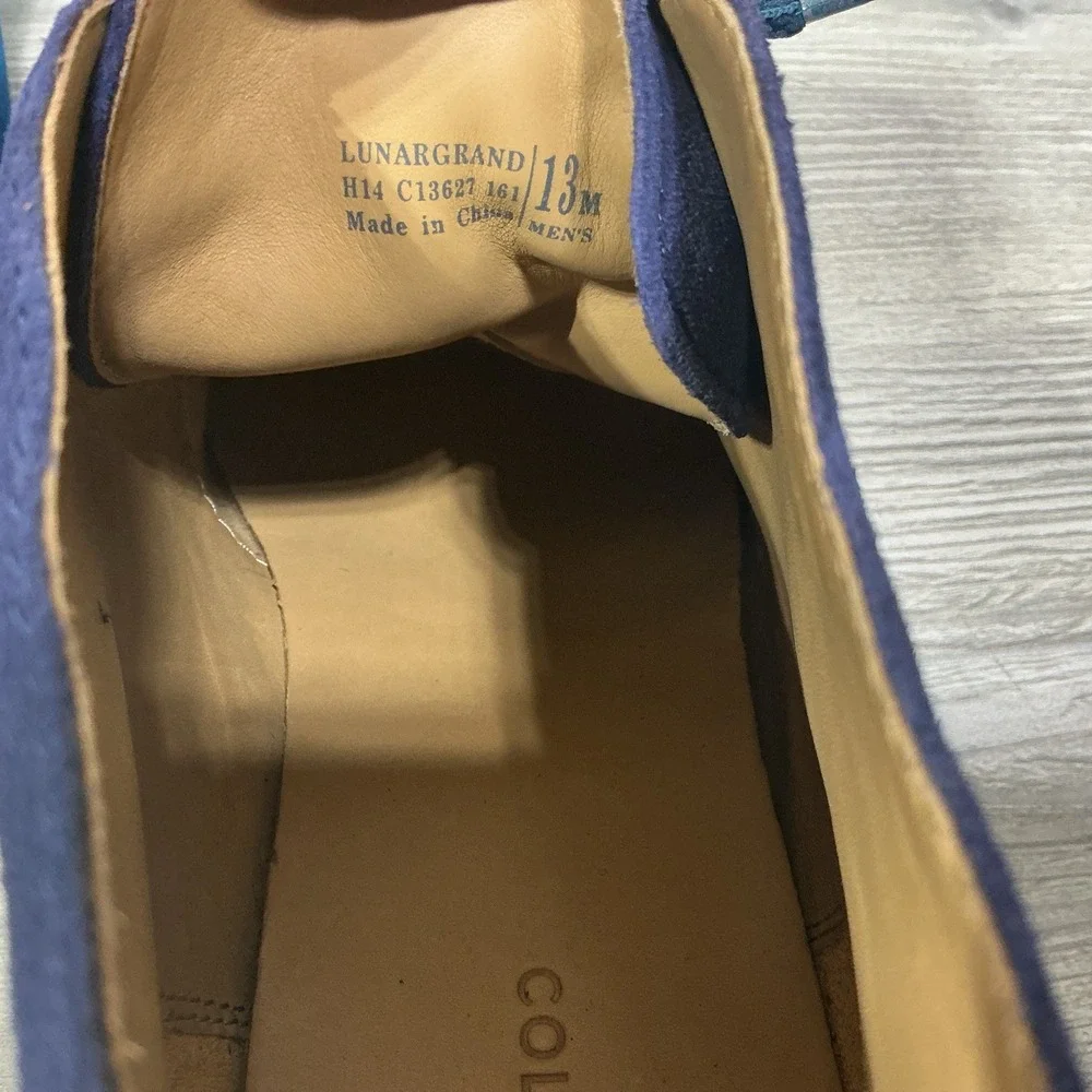 Cole Haan LunarGrand Chukka Boots Mens Size 13 M Blue Suede C13627 Desert Preppy